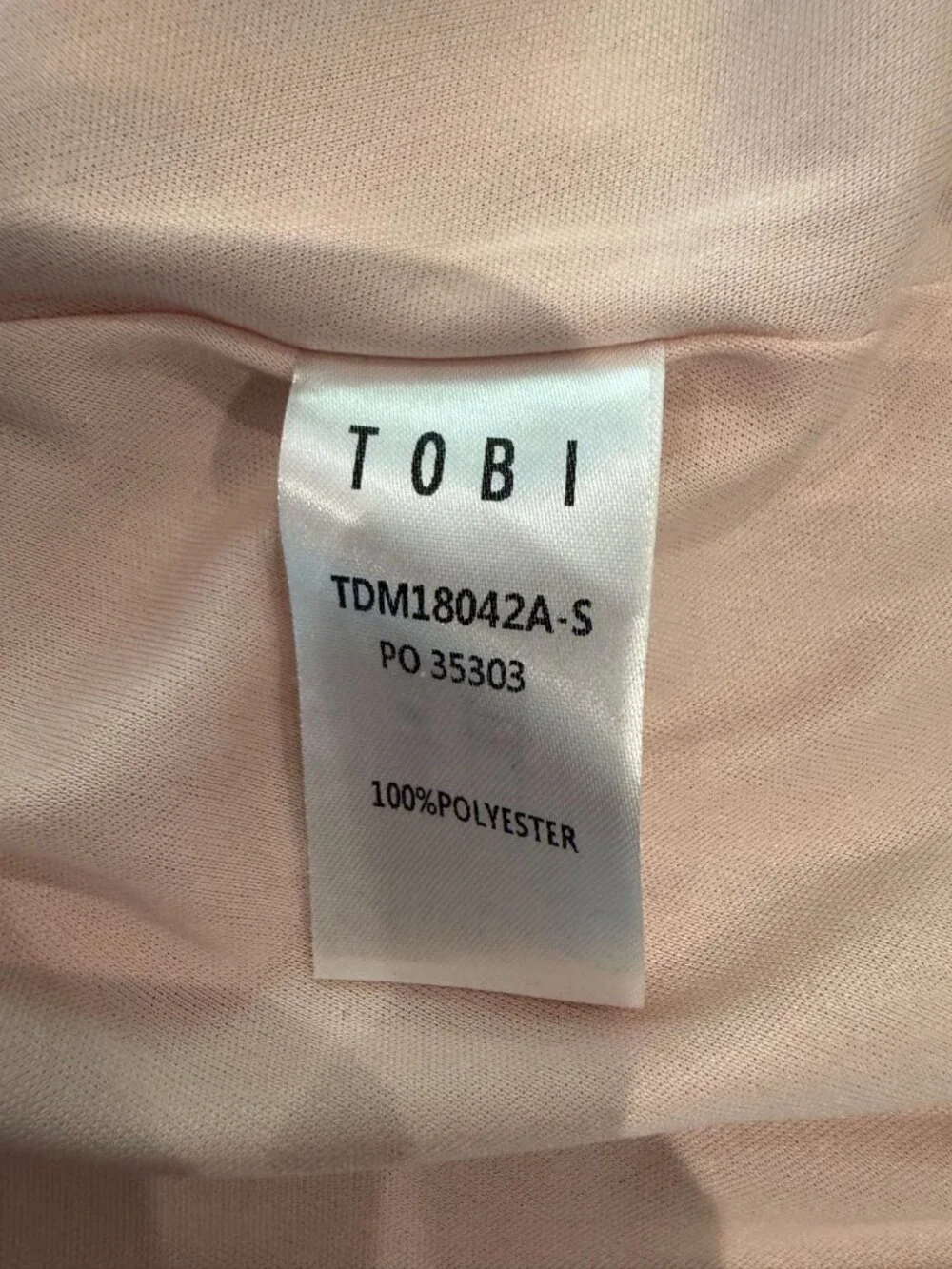 NWT Tobi Blush Pink Deep V-Neck Long Sleeve Maxi Dress - Size XS